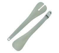 Fackelmann 682362 Posate per insalata a clip, set di posate per insalata, cucchiaio da insalata, plastica, verde chiaro, 30,5 x 6,5 x 3,5 cm