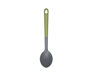 Fackelmann 687051 - Cucchiaio da cucina per il servizio dei piatti in salsa, cucchiaio, cucchiaio da servire utensili da cucina, bioplastica, verde, grigio, 32,5 x 7,3 cm