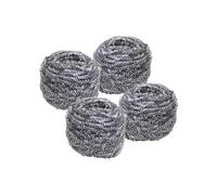 Fackelmann 9922150 9922150-Set di 4 spugne, Acciaio Inossidabile