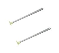 Fackelmann 9937950 - Set di raschietti a fondo per vaso, raschietto a manico lungo, in silicone, plastica, grigio, verde chiaro, 23 x 1,4 x 2,3 cm