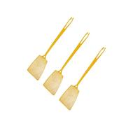 Fackelmann 9940550 - Set di 3 tappeti da mosca colorati per mosche, uccide mosca con pinza per raccogliere insetti, tapette, plastica, rosso, giallo, nero, 40 x 10 cm