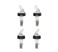 Fackelmann 9942950 9942950-Set di 4 beccucci dosatori per Alcol a Sfera, Plastica, Nero