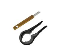 Fackelmann 9943750 Duo Apre Barattolo e Cavatappi, Acciaio Inossidabile, Nero