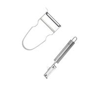 Fackelmann 99444150 - Pelapatate per verdure, pendolo e rasoio, pelapatate, pelapatate, pelapatate, pelapatate, pelapatate, pelapatate, pelapatate, in acciaio inox, grigio, 19 x 3,5 cm