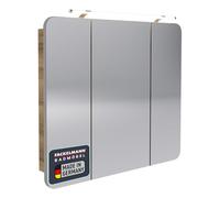 FACKELMANN Armadio a specchio a LED Milano/mobile da bagno con effetto 3D/chiusura morbida/dimensioni (larghezza x altezza x profondità): ca. 90 x 78 x 15,5 cm/armadio con specchio e illuminazione a