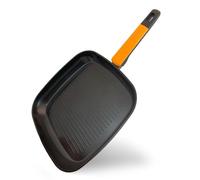 Fackelmann Bistecchiera grill in alluminio forgiato 28x28 cm, rivestimento antia
