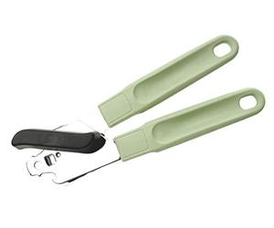 FACKELMANN Can Opener 21 cm Ecolution, Environmentally Friendly Opener with Ergonomic Handle, Sustainable & High-Quality Kitchen Utensil with Functional Stainless Steel (Colour: Mint Green/Light Grey)