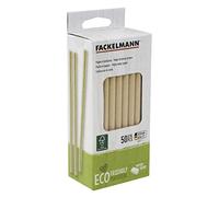 Fackelmann Cannucce di carta monouso sostenibili per l'ambiente (certificato FSC), riciclabili, compostabili, cannucce biodegradabili per feste o casa, colore: marrone/bianco 0,8 x 15 cm, 50 pezzi.