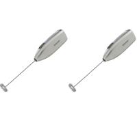 FACKELMANN Cappuccino Boy, frullino elettrico per crema cappuccino, batteria non inclusa (colore: grigio), quantità: 1 pezzo (Confezione da 2)