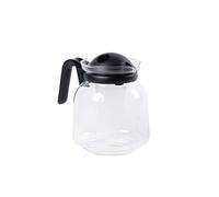 Fackelmann - Caraffa da caffè, 1,5 l, in vetro, colore: Nero e Trasparente