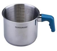 Fackelmann Casseruola Essential Ø 14 cm in acciaio inox con manico ergonomico in bachelite e pratica scala litriale, ideale per tutti i piani cottura