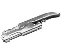 Fackelmann Cavatappi da cameriere Doublepull Essential - in acciaio inox con 3 funzioni, perfetto per gli amanti del vino e della birra, argento