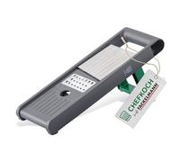 FACKELMANN Chefkoch - Affettatrice per verdure, 6 pezzi, multiuso per grattugiare, piallare, grattugiare e julienne, con 4 inserti e contenitore