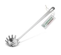 Fackelmann Chefkoch Cucchiaio per Spaghetti - Perfetto per servire creazioni di Pasta, in Acciaio Inox di Alta qualità con Aspetto Opaco - Cucchiaio per Pasta Lavabile in lavastoviglie