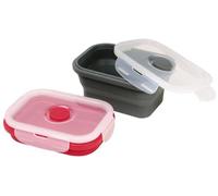 Fackelmann Ciotola per Alimenti per Animali Domestici con Coperchio, in Silicone, Multicolore, 13 x 9,5 x 6,5 cm