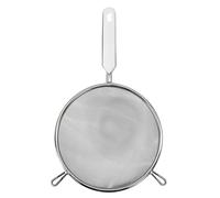 Fackelmann Colino in acciaio inox, grande, con manico bianco, diametro 18 cm, argento e bianco