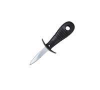 Fackelmann 06452-Coltello, plastica, Nero, 14,6 x 4,8 x 3,7 cm Coltello per ostriche 2 in 1, Acciaio Inossidabile, 22,5 x 8 x 3,5 cm