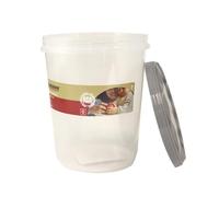 Fackelmann Contenitore Dispensa Tondo 1000ml Ø11x14cm - Grande Barattolo per Pasta, Cereali, Biscotti - Impilabile, Coperchio a Vite, Trasparente