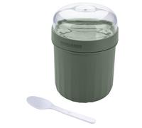 Fackelmann Contenitore Pranzo 500ml con Cucchiaio - Ermetico, Anti-Perdita - Barattolo Multifunzione per Zuppe, Yogurt, Cereali - Plastica, Adatto Microonde, Lavastoviglie - Ideale Viaggio, Ufficio