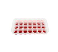 Fackelmann Contenitore Stampo per Ghiaccio da 28 impronte, materiale in plastica con base in silicone, colorazione Rosso o Fucsia, Dimensioni 28 x 15 x 3.5 cm
