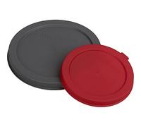 Fackelmann coperchi copribarattoli Coperchio cobribarattoli, Colore: Rosso, 7,5 e 10 cm