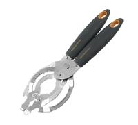 Fackelmann coperchi, Linea Apribarattoli/Svitacoperchi, Collection, in Acciaio Inox, Manico Soft Touch (Colore: Nero/Arancione/Argento), 24,5x2,5x8,5 cm