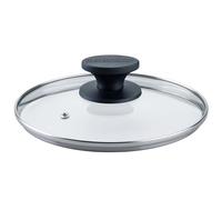 Fackelmann Coperchio in vetro per padella, 20 cm, resistente al calore, manico in bachelite, 3 anni di garanzia, shadow nero, universale, ideale per ogni casa