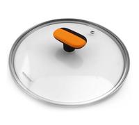 Fackelmann Coperchio in vetro temperato Ø28 cm, foro per la fuoriuscita del vapore, pomello anti-scottatura, spessore vetro 4 mm, Linea Soft Collection