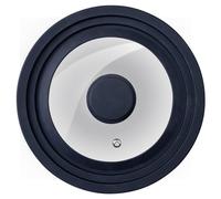 Fackelmann Coperchio Universale in Vetro Ø16, Ø18 e Ø20 cm con Bordo in Silicone, Valvola Vapore e Pomello ergonomico Soft Touch - Coperchio per Pentole e Padelle