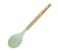 Fackelmann Cucchiaio da cucina, mestolo in silicone con manico in legno, temperatura massima consigliata 230°C, lavare a mano, dimensioni 31,5x8x5cm, Linea Ocean