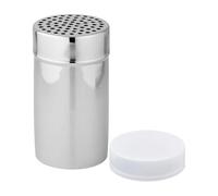 Fackelmann Dispenser maxi con Fori Ø0,05cm di Grandi Dimensioni, In acciaio Inox con coperchio in plastica Lavabile in lavastoviglie Dimensioni dispenser Ø7x13 cm