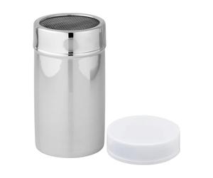 Fackelmann Dispenser SpargiZucchero e Cacao Maxi con Maglia a Rete In acciaio Inox con Coperchio Sicurezza Salva aromi in plastica Lavabile in lavastoviglie Dim Ø7,4x13,2 cm