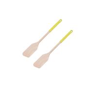 Fackelmann Ensemble 2 Spatules de Cuisine 34 cm Wood Edition Cucina e Casa, Silicone, Giallo, Legno, Taglia Unica