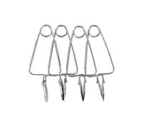 Fackelmann FCK21881 4 pinze per Lumaca, Acciaio Inossidabile, Grigio, 18 x 12 x 2 cm