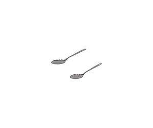 Fackelmann FM Professional 20262 - Cucchiaio da portata, Mestolo, Utensili da cucina, Cucchiaio da servire, Set di 2 cucchiai, acciaio inossidabile, argento, 31,5 cm x 7 cm