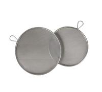 Fackelmann Frangifiamma in acciaio inossidabile Ø17 e Ø20 cm, Set 2pz Lavabile in lavastoviglie, resistente alle alte temperature Diversi diametri, Acciaio, Colore Grigio