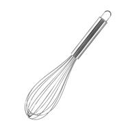 Fackelmann Frusta da Cucina, Materiale in Acciaio Inossidabile, Pratica e salvaspazio con Occhiello per appenderla, Lavabile in lavastoviglie, Dimensioni 26 cm