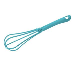 FACKELMANN Frusta Sky Tropical, Adatta per pentole/padelle rivestite, Resistente al Calore Fino a 70°C, Made in Germany, Blu, Plastica, ca. 30 cm