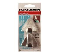 Fackelmann Ganci Adesivi triangolari in Acciaio Inox, Argento, NC