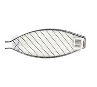 Fackelmann Griglia per Pesce Reversibile utensile per Barbecue, Bistecca in Acciaio con Rivestimento Speciale Antiaderente, Manico in Legno, 60 x 13 cm, 1 Pezzo, Nero (Black And Beige)