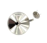 Fackelmann - Imbuto in Acciaio Inox con colino, 14,5 x 12,5 x 12,5 cm, Colore: Argento