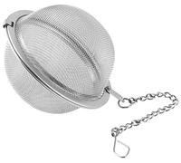 Fackelmann Infusore per tè e spezie con catena in acciaio inox, argento, 6,3 cm