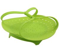 FACKELMANN - Inserto per Vapore, Ø 20 cm, in Silicone, con pratici Manici, Colore: Verde