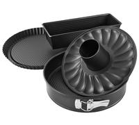 Fackelmann Italia S.R.L. Set da forno metallico nero Zenker, 4 pezzi Set da forno metallico nero Zenker, 4 pezzi