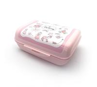Fackelmann Lunch Box M Princess 1.47L, 17,5x12x7 cm - Portamerenda Bambine in PP con Clip - Ideale Scuola, Asilo -Per spuntini e merenda, Lavabile in Lavastoviglie, Linea Mini Cooking