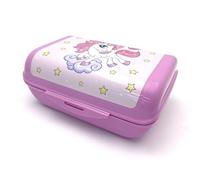 Fackelmann Lunch Box M Unicorni 1.47L, 17,5x12x7 cm - Portamerenda Bambini in PP con Clip - Ideale Scuola, Asilo - per spuntini e merende, Lavabile in Lavastoviglie, Linea Mini Cooking