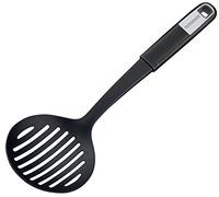 Fackelmann Mestolo 32 cm SENSE, mestolo in plastica, manico antiscivolo Soft Touch, utensile da cucina per padelle e pentole rivestite (colore: argento/nero), quantità: 1 pezzo