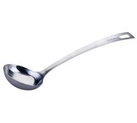 Fackelmann Mestolo Essential in acciaio inox, perfetto per salse, con occhiello per appendere, lavabile in lavastoviglie, colore: argento
