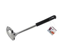 Fackelmann Mestolo per Salsa Acciaio Inossidabile/PP, Nero/Argento, 26 x 8 x 5 cm