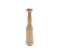 Fackelmann 30357 Hand Wooden Mortar Crushing Garlic, Spices, Natural Color, Ø4x2
